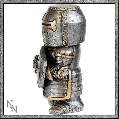 Sir Defendalot, Medieval knight figurine, Left side view 
