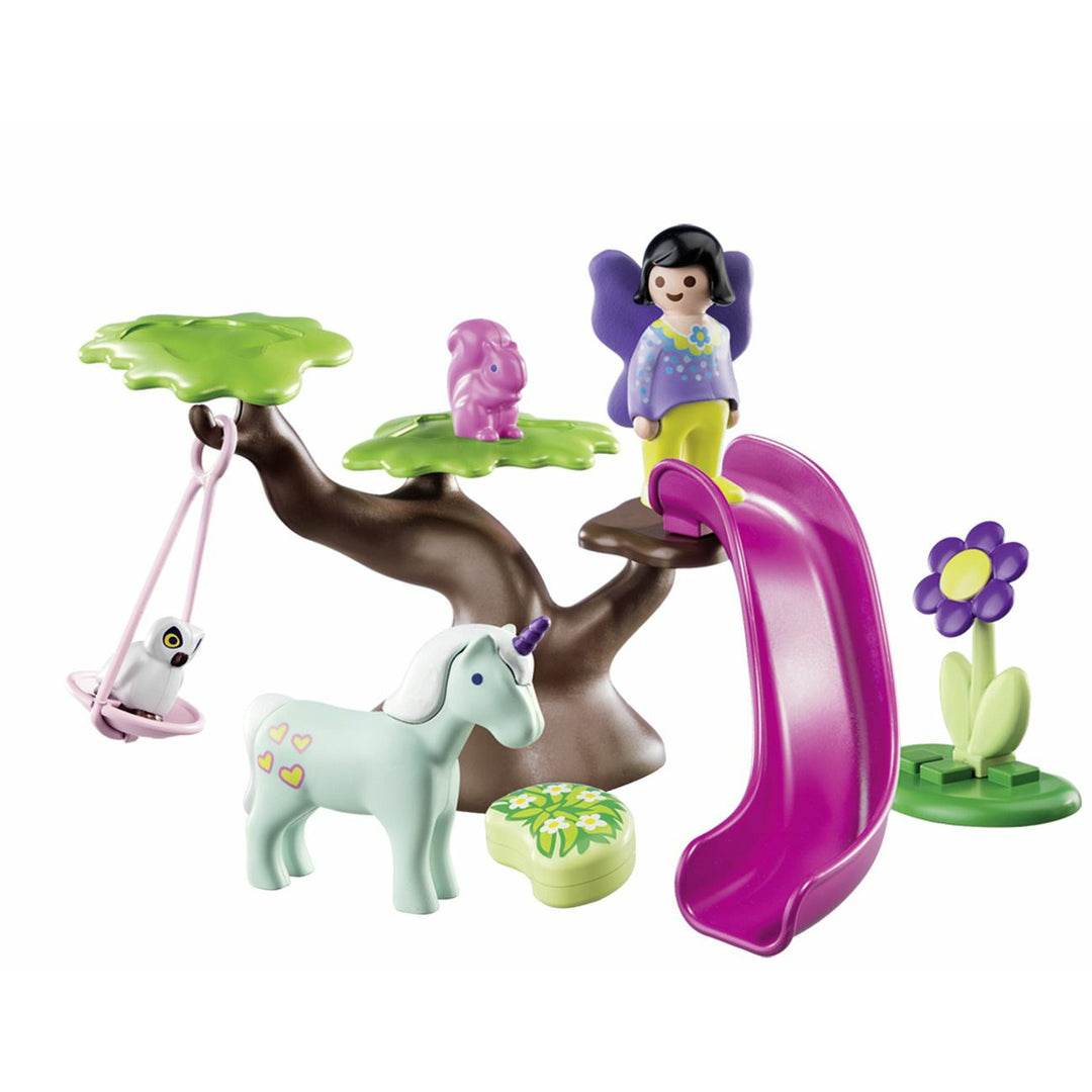 Play pieces in the fairy unicorn playset