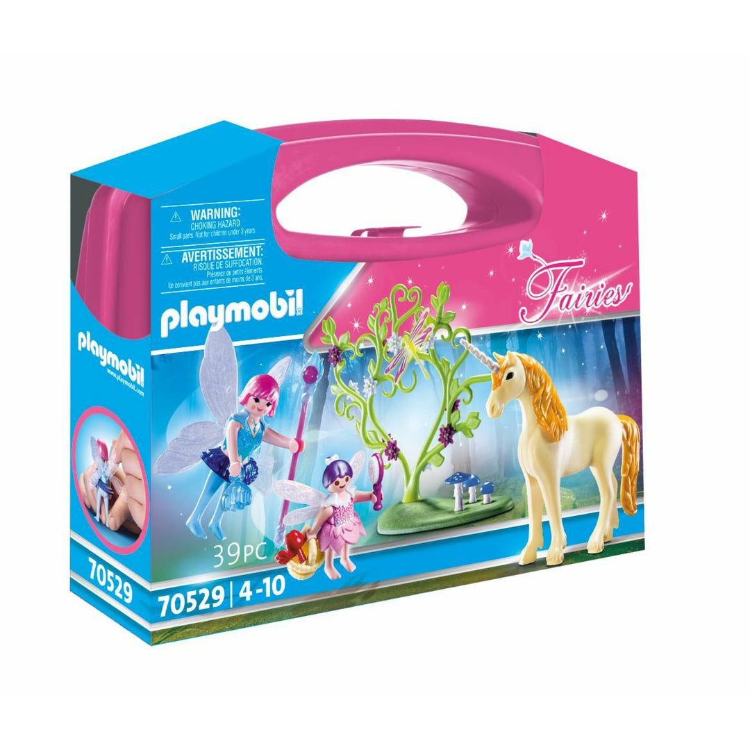 Playmobil fairy, unicorn carry case playset