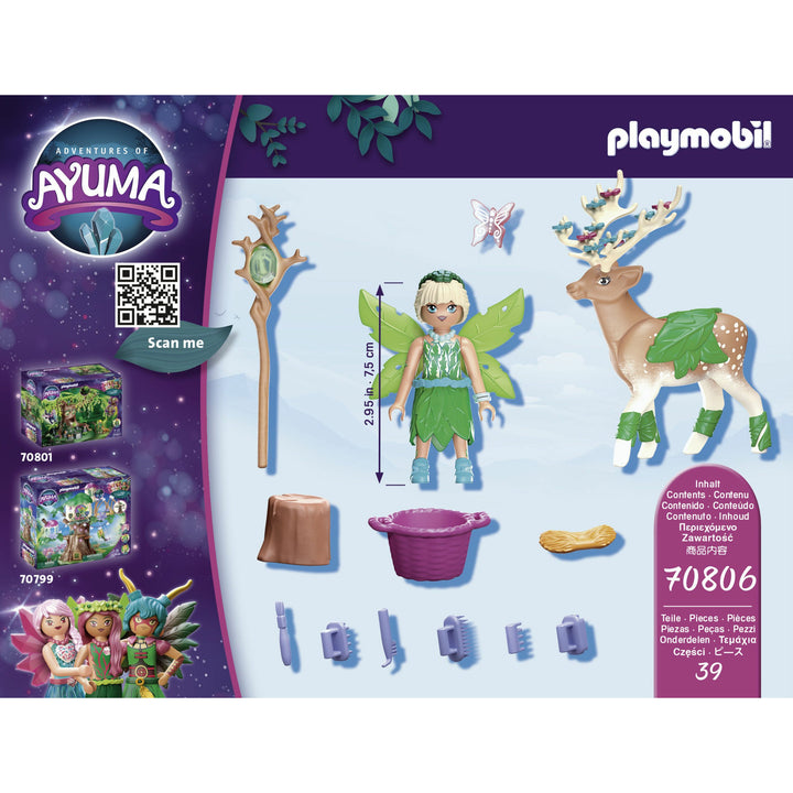 Adventures of Ayuma fairy and stag, rear of box