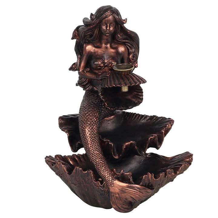 Bronze effect, mermaid, backflow incense burner