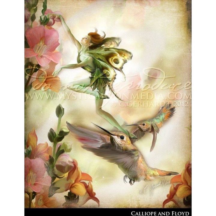 Calliope & Floyd, Tree Sprite and Hummingbirds print, © Mystic Moon Media LLC