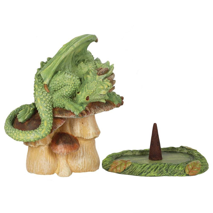 Green Dragon Incense burner top removed from base