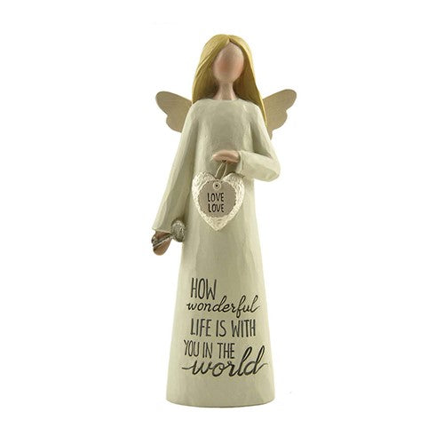 How wonderful life is with you in the world, Angel Figurine