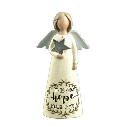 Others know hope because of you, Angel figurine