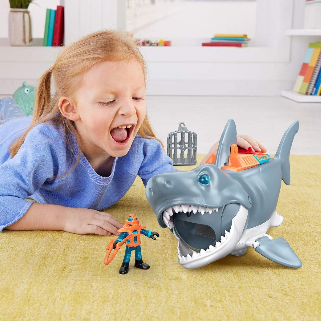 Mega BIte Shark with girl playing