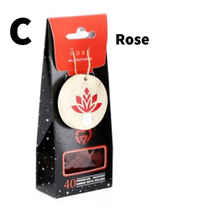 Chakra Incense Cones with Lotus Holder