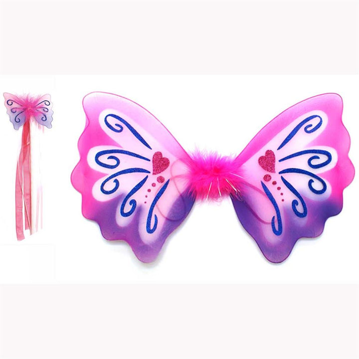 Pink pixie wings and wand set