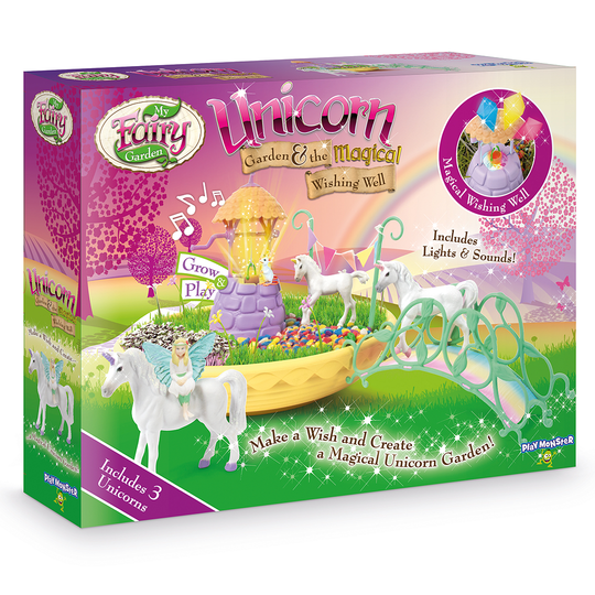 Unicorn Garden and the magical wishing well toy