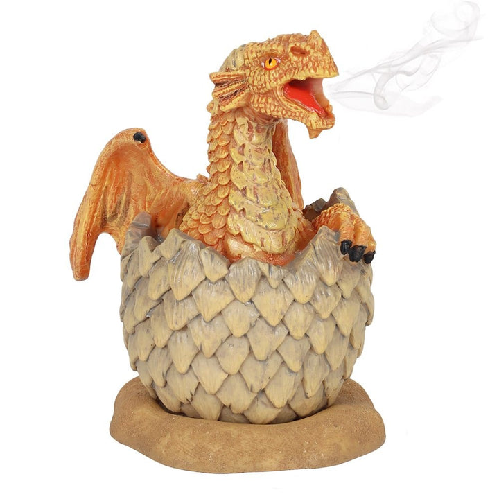 Yellow dragon hatching cone incense burner, Anne stokes