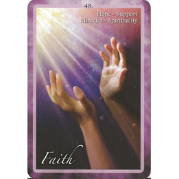 Chakra Insight Oracle, Example card: faith