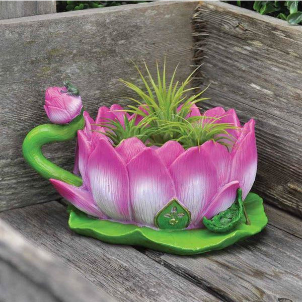 Fiddlehead lotus flower planter