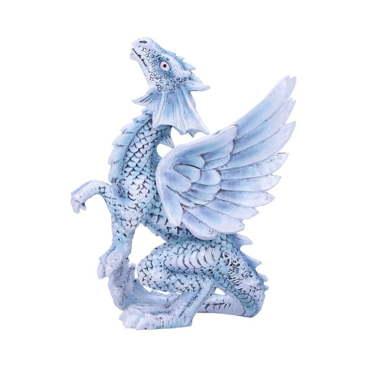 Small silver dragon right side view