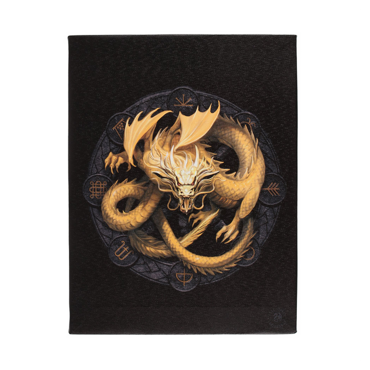 Imbolc Dragon Canvas Plaque by Anne Stokes