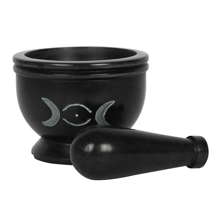 Soap Stone Triple Moon Pestle and Mortar