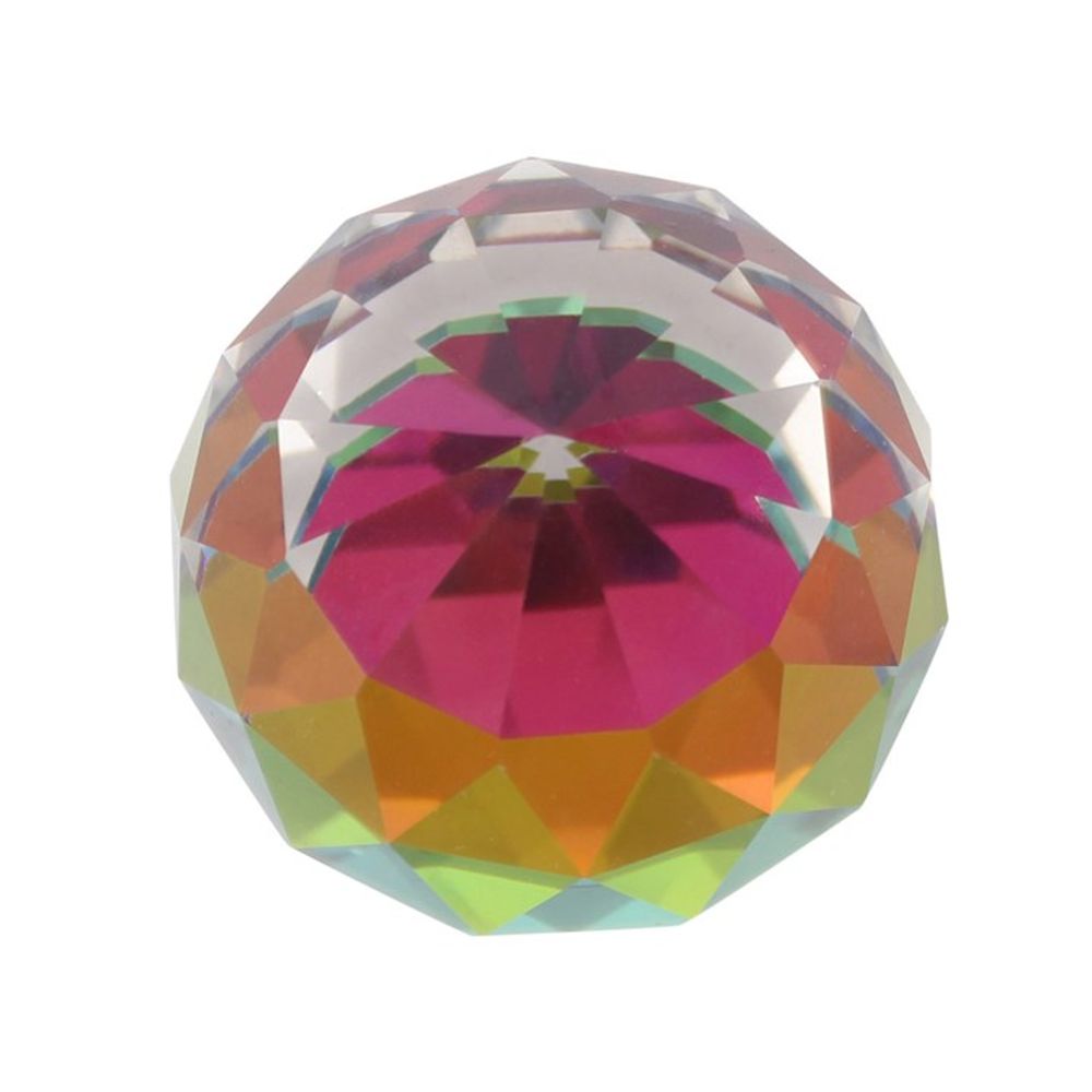 6cm Faceted Rainbow Crystal