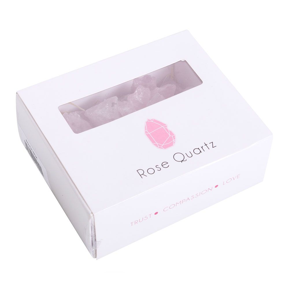 Box of Rose Quartz Rough Crystal Chips