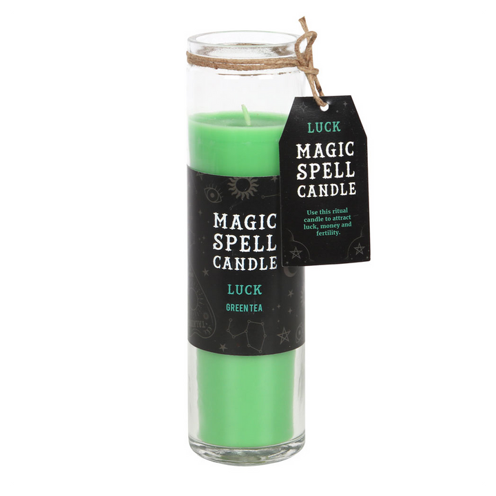 Green Tea 'Luck' Spell Tube Candle