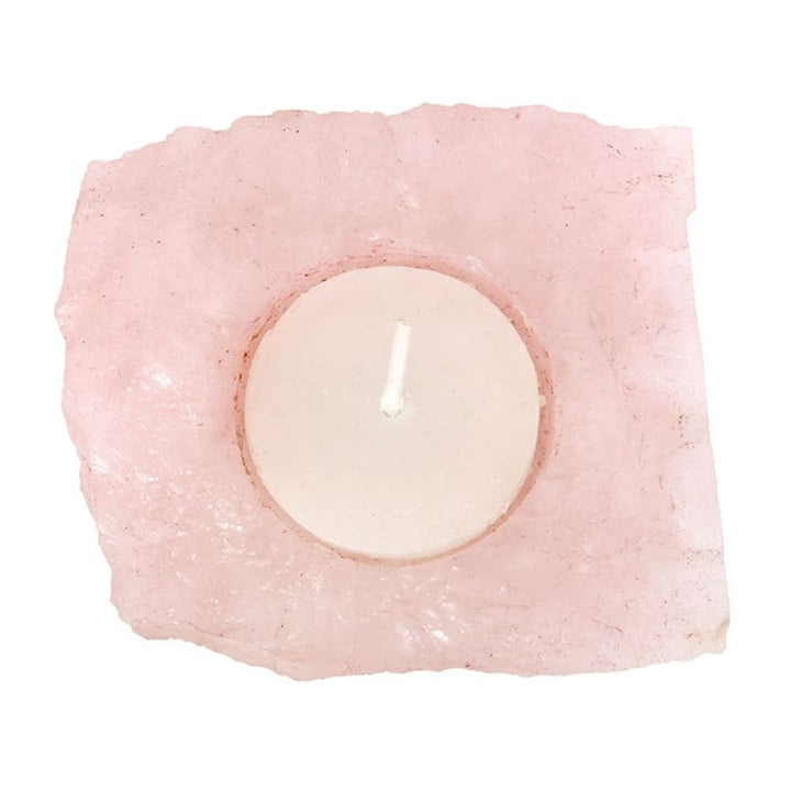 Rose Quartz Tealight Candle Holder